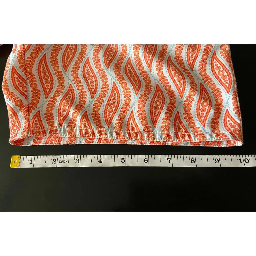 JOHNNIE-O Retro Orange/White Floral Swim Shorts Mens sz S